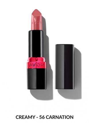 Зволожувальна кремова губна помада avon «ультра» 56 carnation/56 пряна гвоздика