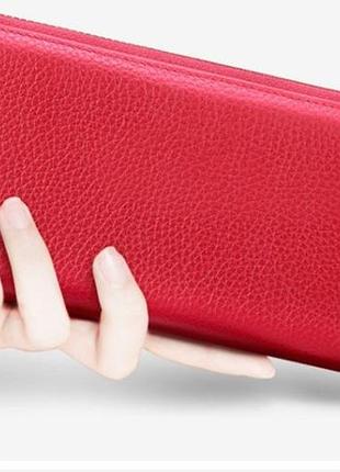 Женские кошельки натуральная кожа красный( 3252 )