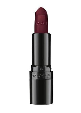 Увлажняющая матовая губная помада avon «ультра» бургунди/superb wine