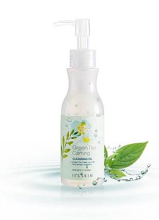 Гидрофильное масло для лица с зеленым чаем it´s skin green tea calming cleansing oil 145 мл