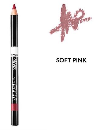 Олівець для губ avon «ультра» soft pink/м’який рожевий