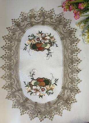 Серветка пасхальна на кошик з вишивкою 60*40 см