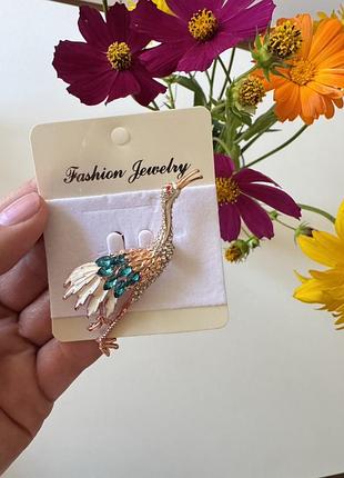 Брошка «журавель»