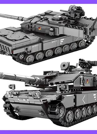 Конструктор "военный танк leopard 2a7+" с фигурками солдат 898 частей в стиле лего