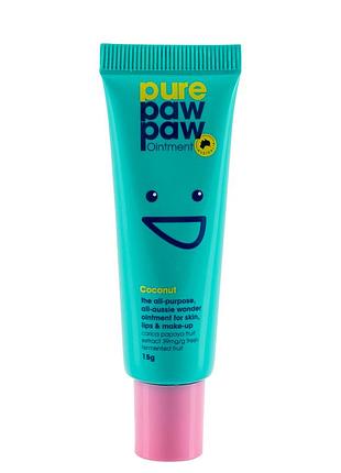 Відновлювальний бальзам для губ з ароматом кокоса pure paw paw 15g