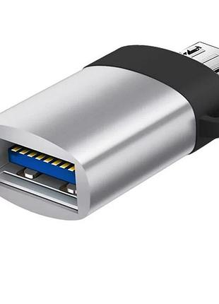 Перехідник otg usb — micro usb для смартфона, телефона. otg адаптер microusb qf51s
