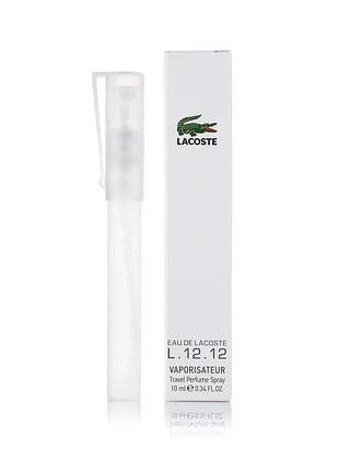 Мужской парфюм спрей lacoste eau de lacoste l.12.12 white blanc 10 мл
