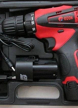 Шуруповёрт аккумуляторный edon cf-1202, 12v