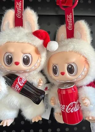 Мягкая игрушка-брелок labubu coca cola лабубу набор 2 шт