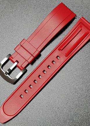 Силіконовий ремінець для samsung galaxy watch 4 40mm / classic 42m / 44m / classic 46m / watch 5 / active червоний