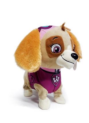 Мягкая игрушка маршал - щенячий патруль на поводке 939322 скай