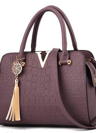 Модная женская сумка,качественная женская сумочка на плечо фиолетовый