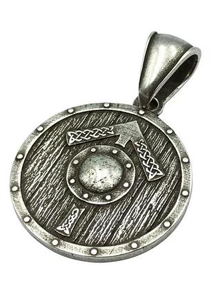 Рунний бронзовий кулон із символом тира ручне лиття срібна бронза