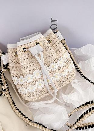 Сумка женская соломенная светло бежевый( 0587 )