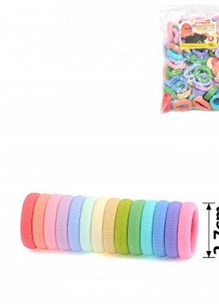 Резинка для волос калуш из микрофибры яркая 2.7 cм 100 шт пастельные