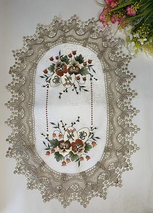 Серветка пасхальна на кошик з вишивкою 60*40 см