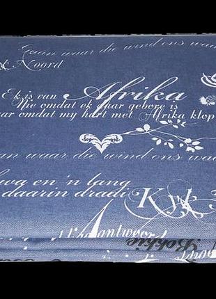 Скатерть хлопок 120х150см синий zastelli