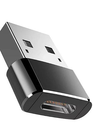 Переходник usb male to type-c female adapter converter. адаптер typec (мама) — usb (тато) ve03b