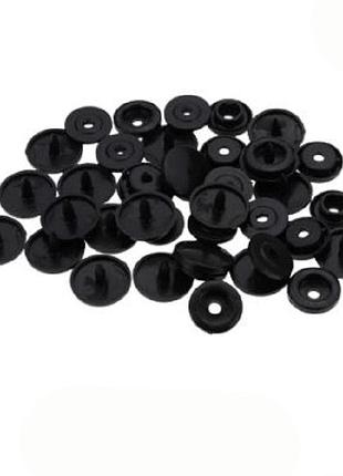 Кнопка пластиковая 12мм чёрная (11) 1000шт (6265)