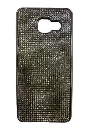 Защитный чехол-накладка со стразами crystal для samsung galaxy a310 серебристый