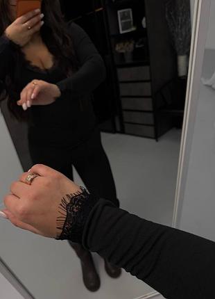 Віскозна кофта з мереживом 4