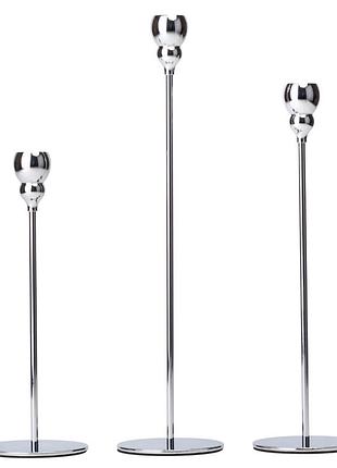 Набор из 3 подсвечников "симфония", серебряный, 32*27*22 см elisey