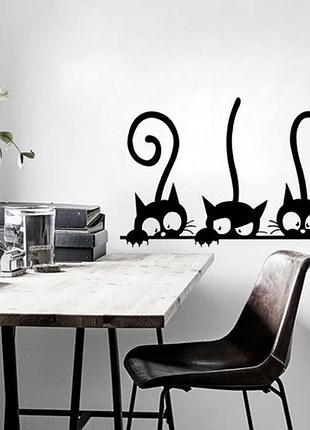 Вінілова наклейка з котами 20*30см