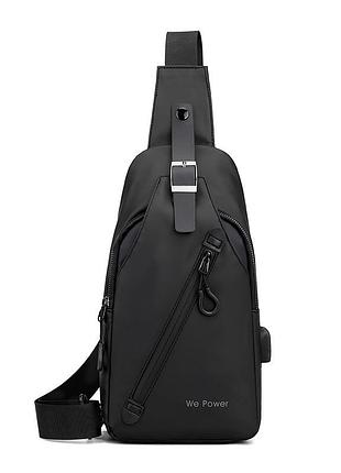 Нова стильна нагрудна сумка, модна спортивна usb-сумка водонепроникна сумка через плече