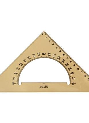 Трикутник koh-i-noor 45°/177 мм з транспортиром, димчастий 745640 (6001)