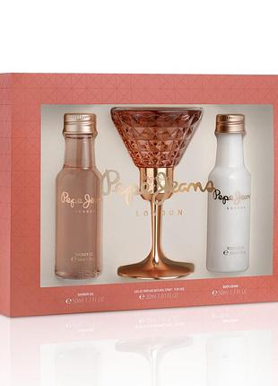 Pepe jeans парфумерний набір (парфумована вода для жінок pepe jeans 30 мл + лоc/т.50 мл+г/душ.50 мл)