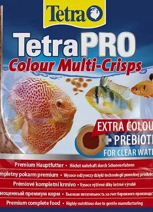 Корм сухий tetra pro colour multi-crisps для акваріумних риб для яскравого забарвлення чіпси 12 г🐠🐟🐠🐟🐠
