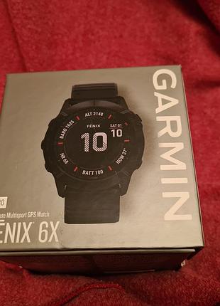 Garmin fenix 6x pro black with black band (010-02157-01/00) новый