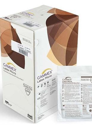 Рукавички gammex pf sensitive хірургічні латексні, тонкі, неопудрені, коричневого кольору розмір:7