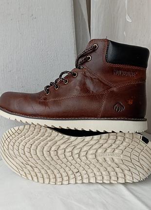 Оригинальные кожаные ботинки американского брэнда wolverine