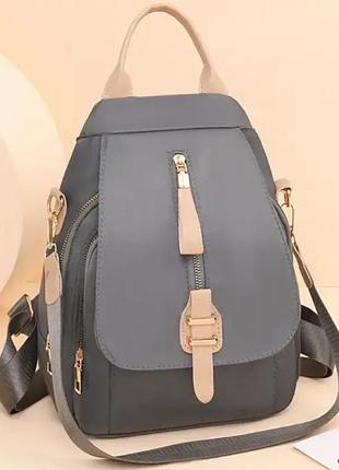 Рюкзак сумка щільний непромокальний повсякденний danke | сірий | нейлоновий