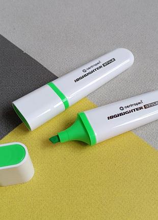 Текстмаркер "centropen" клин. highlighter style 1-4,6мм салатовий