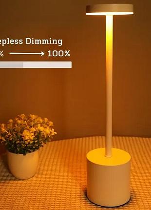 Светодиодная сенсорная лампа на аккумуляторе, три цветовых температуры 34.4 см белый