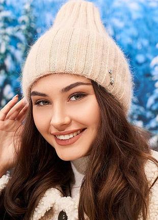 Шапка колпак"илона" (4988) кофейный