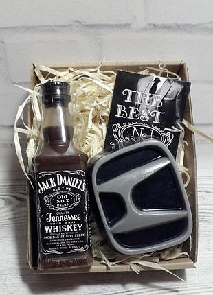 Подарунковий набір сувенірного мила віскі і honda мило ручної роботи