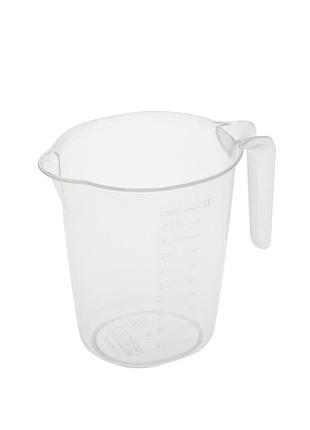 Стакан мерный прозрачный пластиковый для жидкости senyayla plastik кружка мерная d 12 h 15 cm 1 л forkopt