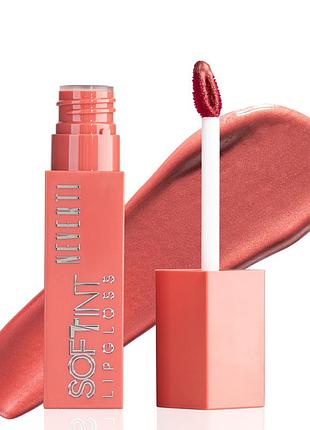 Блиск тінт для губ neverti soft tint lipgloss np802 001