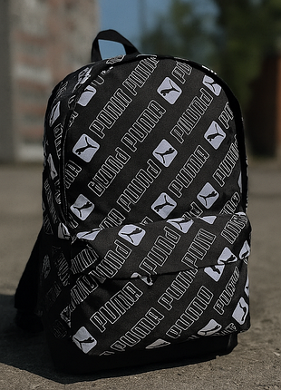 Рюкзак черный спортивный puma, портфель школьный пума