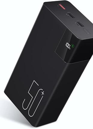 Power bank 50000 mah быстрая зарядка 22.5 вт (черный)
