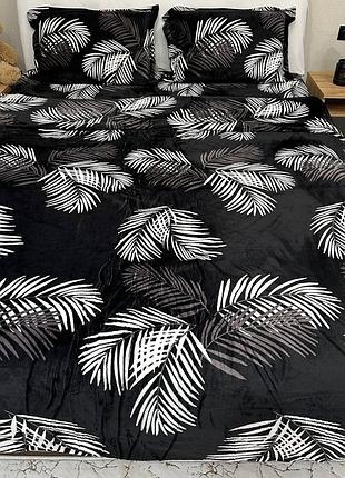 Велюрова постіль з чотирма наволочками