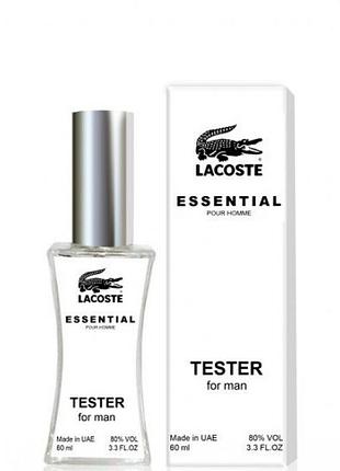 Тестер туалетная вода для мужчин lacoste essential 60 мл