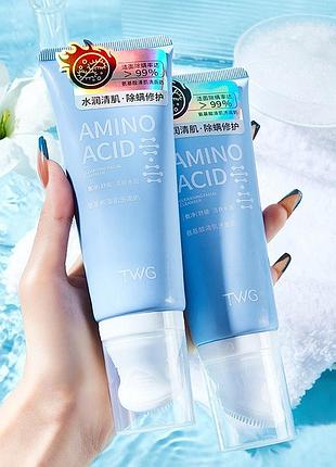 Очищающая мусс-пенка twg amino acid c аминокислотами для умывания со щеточкой 120 мл
