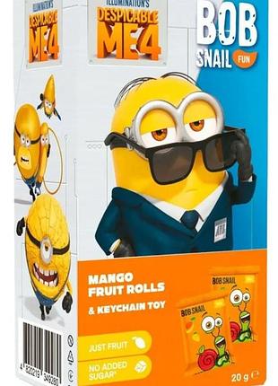 Набір bob snail цукерки натуральні манго 20г + іграшка
