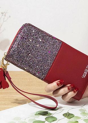 Женский кошелек forever young. женский клатч. женское портмоне. женский кошелек на змейке. красный