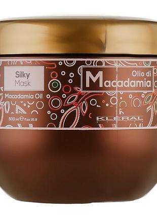 Маска шелк kleral macadamia oil с маслом макадамии питание для сухих волос 500мл
