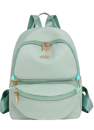 Жіночий рюкзак класичний нагрудна сумка набір norden зелений текстиль